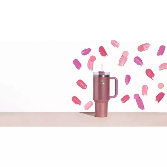 Stanley 40 oz Stainless Steel H2.0 FlowState Quencher Tumbler Mauve Shimmer - Picture 4 of 4